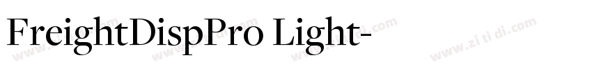 FreightDispPro Light字体转换